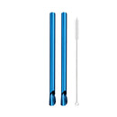 Axyaa Stainless Steel Straw Spoon Set with Brush - Durable, Reusable, & Stylish