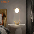 Axya Nordic Glass Ball LED Table Lamp - Minimalist Bedroom Decor Lighting