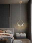 Axyaa Crystal Pendant Chandelier for Bedroom Living Room Dining Luxury Decor