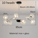 Axyaa Glass Chandelier: Modern Luxury Living Room Lights