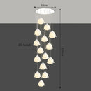 Modern LED pendant lights by Axyaa - staircase chandeliers for stylish indoor living.