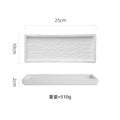 Axyaa Stone Patterned Ceramic Sushi Plate for Molecular Cuisine and Snacks