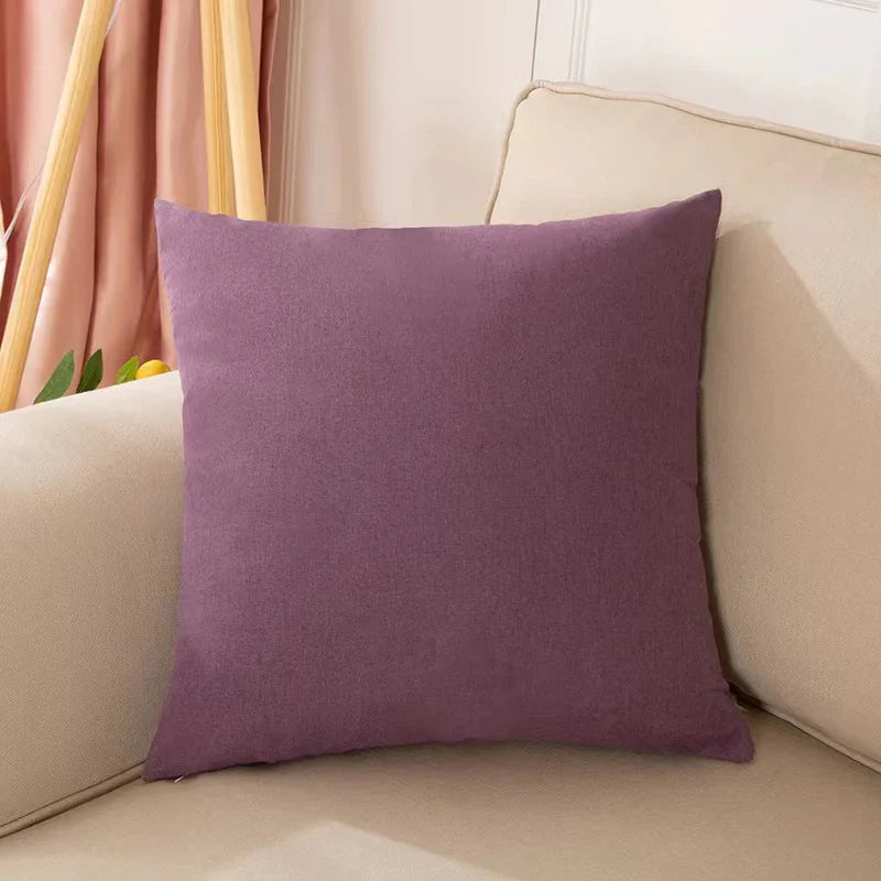 Axyaa Plain Throw Cushion Cover for Sofa Bed Car Home Decor