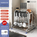 Axyaa Stainless Steel Knife Holder Stand & Utensil Storage Rack