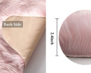 Axyaa Plush Faux Sheepskin Rug Soft Fluffy for Living Room & Bedroom