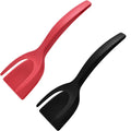 Axyaa 2-in-1 Spatula Tongs for Cooking, Non-Stick Flip Turner Tool & Omelette Steak Helper