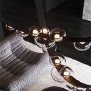 Axyaa Leather Belt Ceiling Chandelier - Modern LED Design - Home Decor Fixture