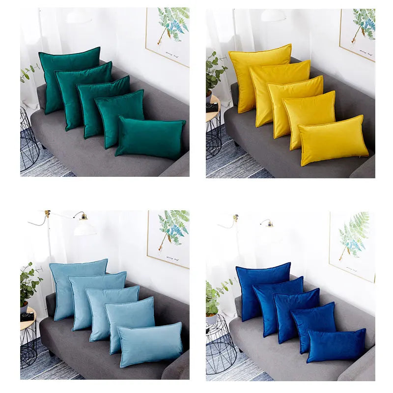 Axyaa Velvet Cushion Cover 40x40 for Sofa Car Home Decor