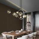 Axyaa Glass Strip Bubble Chandelier - Modern LED Pendant Lights for Home Decor