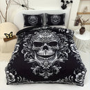 Axyaa Skull Victoria Baroque Gothic Queen King Duvet Cover Set