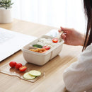 Axyaa Wheat Straw Lunch Box with Lid - Portable Bento Box for Students