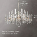 Axyaa Vintage Crystal Chandelier - Postmodern Luxury Dining Area Lighting