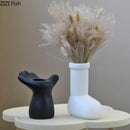Axyaa Handcrafted Ceramic Vase Hydroponic Flower Arrangement Dried Flower Vase