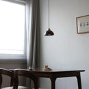 Axyaa Walnut Wood Hanging Lamp Industrial Vintage LED Pendant Light