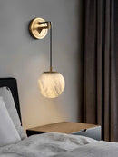Copper Marbled Wall Lamp by Axyaa - Luxury Living Room Lighting