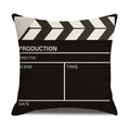 Axyaa Retro Movie Subtitle Linen Pillowcase 45x45cm Sofa Cushion Cover