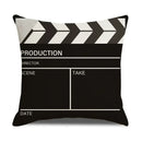 Axyaa Retro Movie Subtitle Linen Pillowcase 45x45cm Sofa Cushion Cover