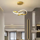Axyaa LED Strip Pendant Light: Modern Minimalist Home Decor Fixture.