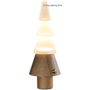 Axyaa Christmas Tree Night Light USB Charging Solid Wood Desk Lamp