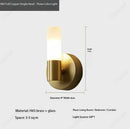 Axyaa LED Copper Wall Lamp - Modern Minimalist Decorative Lighting