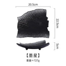 Axyaa Ceramic Shallow Plate for Sushi and Breakfast