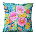 Axyaa Watercolor Flowers Painting Print Pillowcase 45x45cm Home Decor Pillows