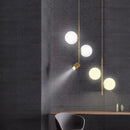 Axyaa Glass Ball LED Chandelier: Nordic Modern Luxury Pendant Light