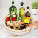 Axyaa 360° Rotating Kitchen Storage Tray for Spice Jars Snacks Cosmetics Organizer