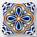 Colorful Geometric Flower Pillow Case by Axyaa: Simple Polyester Sofa Decorative Cover