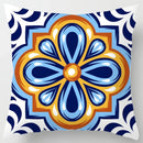 Colorful Geometric Flower Pillow Case by Axyaa: Simple Polyester Sofa Decorative Cover