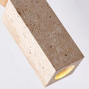 Axyaa Yellow Cave Stone Wood Pendant Light - Japanese Wabi Sabi Style - Retro Creative Design