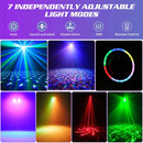Axyaa 2PCS Bracket RGBW LED Light Stand Kit Magic Ball Beam Effect Remote Control