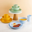 Axyaa Wheat Straw Tableware Set - Dinnerware Plates & Bowls for Camping & Home