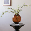Axyaa Gradient Glass Vase for Flower Arrangements and Home Decor