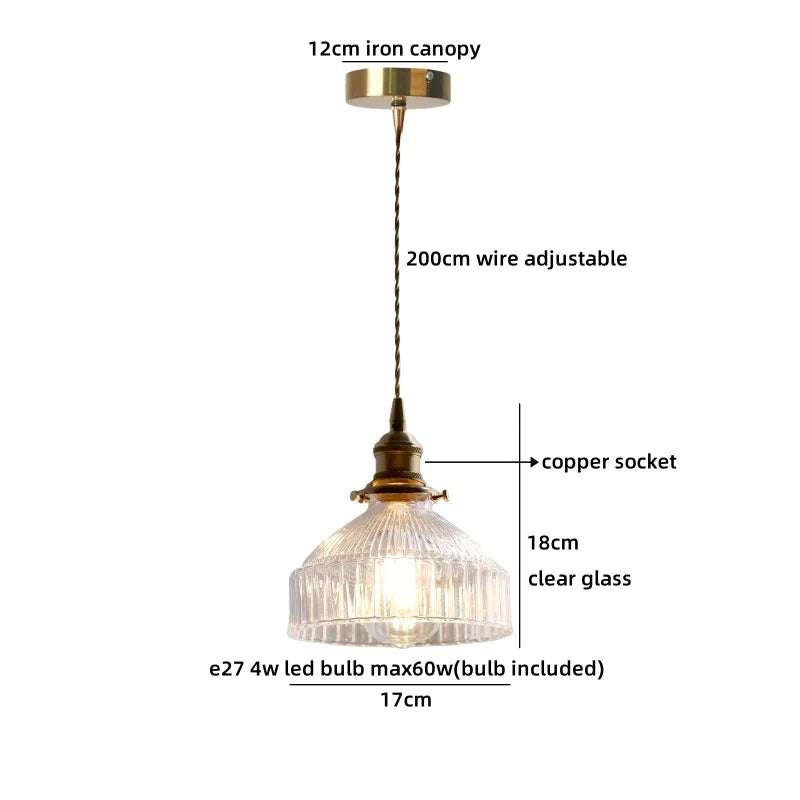 Axyaa Wood Glass LED Pendant Light Headboard Chandelier Black Walnut