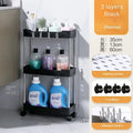Axyaa High Capacity Vertical Storage Cart Shelf for Kitchen Organization