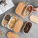 Axya Ceramic Fruit Plate Snack Tray Compartment Storage Box