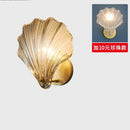 Axyaa Nordic Glass Shell Wall Lamp E14 Bedroom Living Room Corridor Light