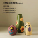 Axyaa Morandi Ceramic Vase for Creative Living Room Decor