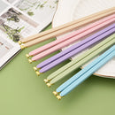 Axyaa Japanese Sushi Chopsticks Set Reusable Alloy Korean Tableware Pair.