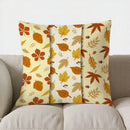 Axyaa Autumn Leaves Pattern Decorative Pillow Cover for Sofa, Bedroom, Car