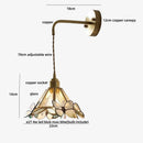 Axyaa Tiffany Butterfly Glass LED Wall Light Fixture for Home Decor and Adjustable Lighting