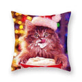 Axyaa Animal Print Pillow Cover - 45x45cm Square Polyester Decorative Cushion