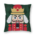 Nutcracker Doll Cushion Cover - Axyaa Square Throw Pillow for Christmas Home Decor