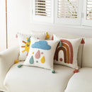 Axyaa Jacquard Embroidery Tufted Pillow Cover - 45X45 Decor Sofa Bed Cushion