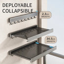 Axyaa Retractable Wall Mounted Storage Shelf for Clothes Drying and Organization