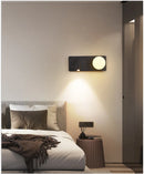 Axyaa Moon Globe Wall Sconce, Modern & Minimalist LED Bedroom Reading Light