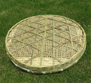 Axya Bamboo Weave Fruit Tray Basket - Round Unbreakable Storage Gift Basket