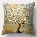 Axyaa Abstract Tree Art Pillow Cover – Ideal for Sofa, Bedroom, Car