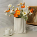 Axyaa Cream Ceramic Vase for Elegant Home Decor & Flower Arrangement